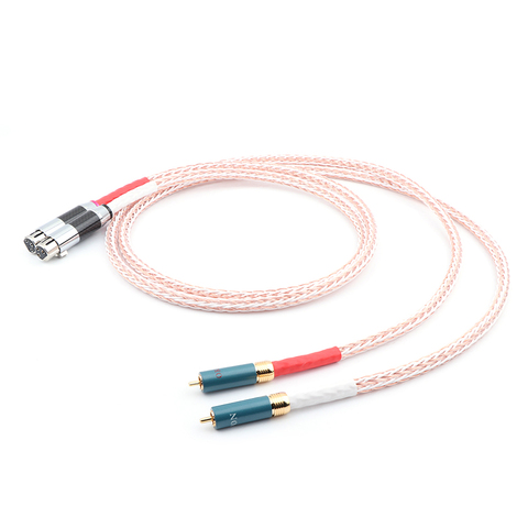 8TC single crystal copper audio amplifier Cannon signal line audio balance cable RCA to balance Optical Audio Cable Adapter ► Photo 1/6