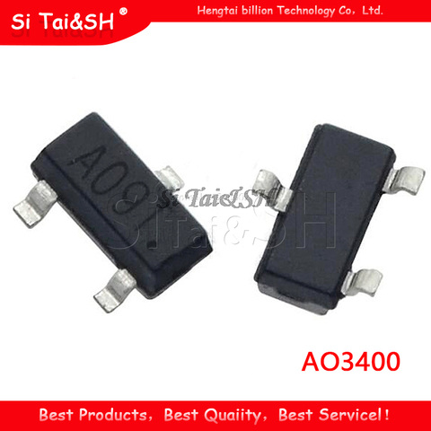 50PCS AO3400 SOT23 AO3400A SOT-23 A09T SOT new MOS FET transistor ► Photo 1/2