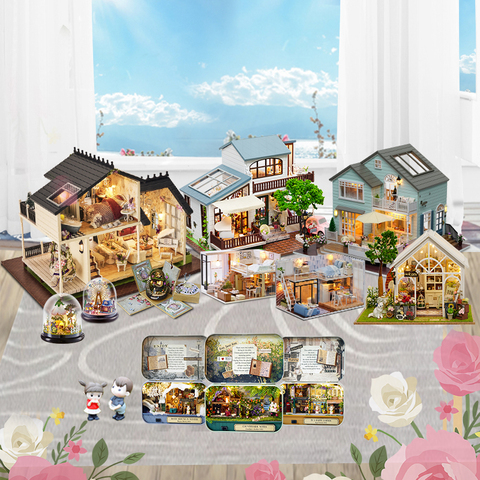 Doll House Furniture Miniature Dollhouse DIY Miniature House Room Box Theatre Toys for Children Casa DIY Dollhouse ► Photo 1/6