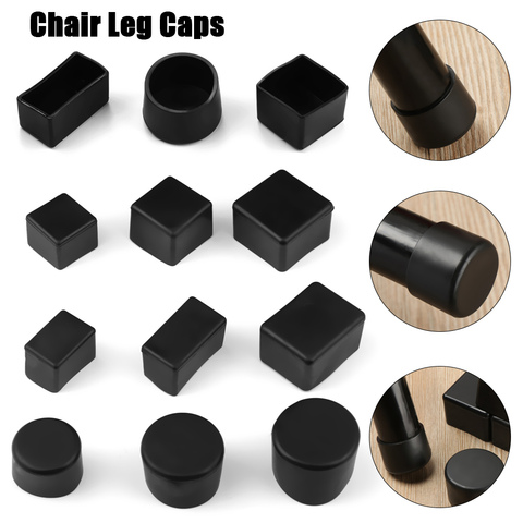4pcs Rectangle Chair Leg Caps, Rectangular Chair Leg Tips
