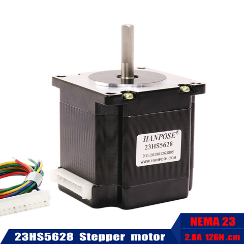 23HS5628 Nema23 Stepper Motor 57 motor 4-lead 165 Oz-in 56mm 2.8A 6.35mm or 8mm diame CNC Laser Grind Foam Plasma Cut ► Photo 1/6