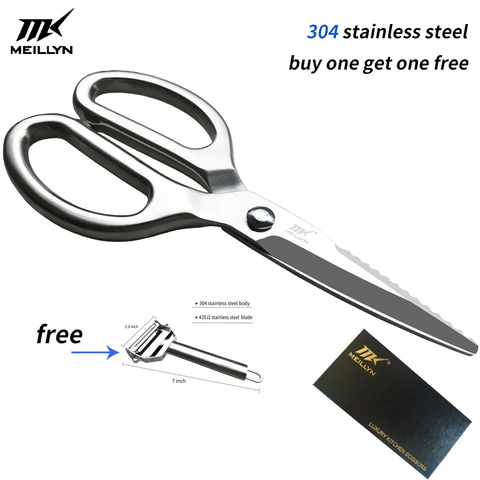 Free shipping wangwuquan stainless steel multi-purpose kitchen scissors  detachable multi function household kitchen shear