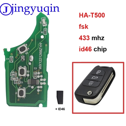 jingyuqin Car Remote FSK With Id46 HA-T500 Key Board For Kia K2 K5 Rio 3 Picanto Ceed Cerato Sportage For Hyundai ► Photo 1/3