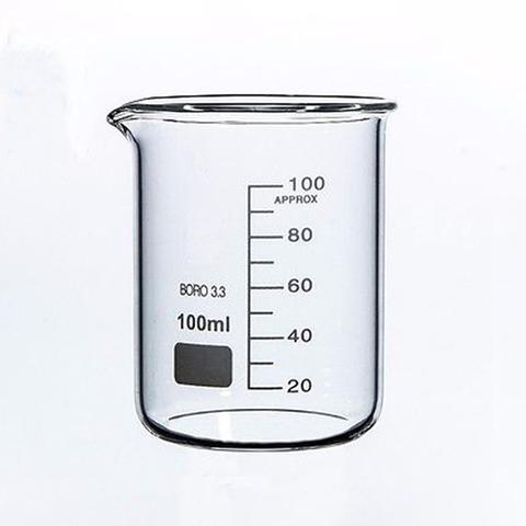 100ml Low Form Beaker Chemistry Laboratory Borosilicate Glass Transparent Beaker Thickened with spout ► Photo 1/2