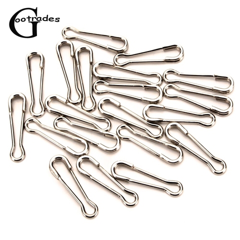 20pcs Fishing Connector Lure Snap Hook Fastlock Barrel Swivel Safety Fish Accessories Feeder Ring Carp Tool High Stainless Steel ► Photo 1/6