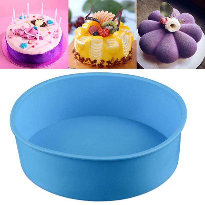 6/8/9" Silicone Round Bread Mold Cake Pan Muffin Mould Bakeware Baking Tray 
