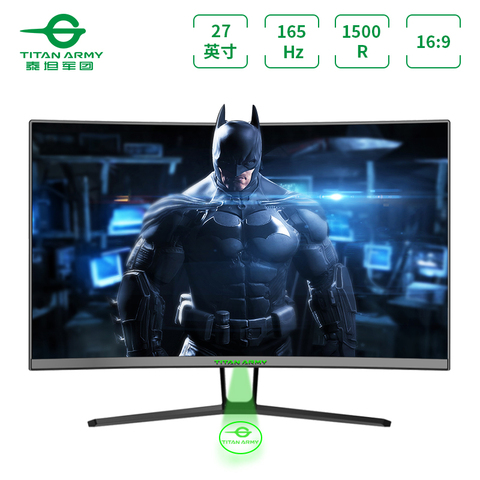 TITAN ARMY 27 inch 1500r curved screen 165hz electric competition display  computer screen 144hz FREESYNC 1MS SPEED ► Photo 1/6