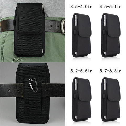 iPhonex universal mobile phone pocket men's Waist Bag Nylon fabric wear belts Belt Clip Phone Cover Wallet Cover ► Photo 1/6