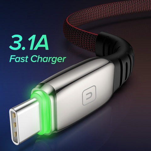 INIU 3.1A LED USB Type C Cable Fast Charging Type-C Micro USB Mobile Phone Charger For Huawei Samsung Xiaomi Mi 9 Redmi Note 9 8 ► Photo 1/6