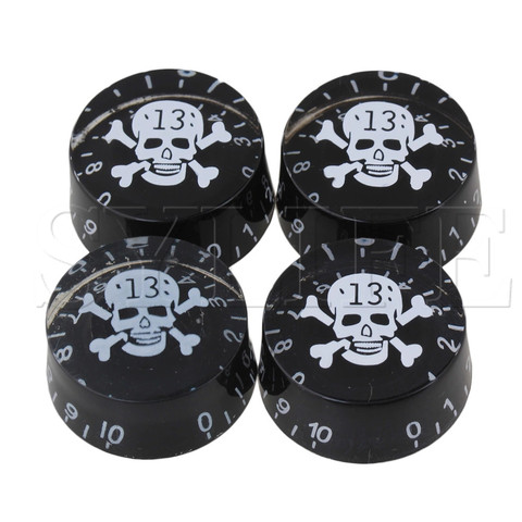 4 x Guitar Speed Knobs w/ SKULL & CROSSBONES LOGO ► Photo 1/3