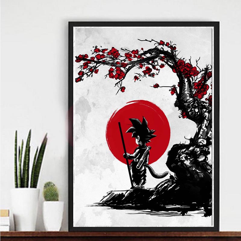 Black White Canvas Painting Japan Anime Poster Print Waterproof Ink Painting  Wall Art Home BedRoom Decor No Frame - Price history & Review | AliExpress  Seller - Shop5785199 Store 