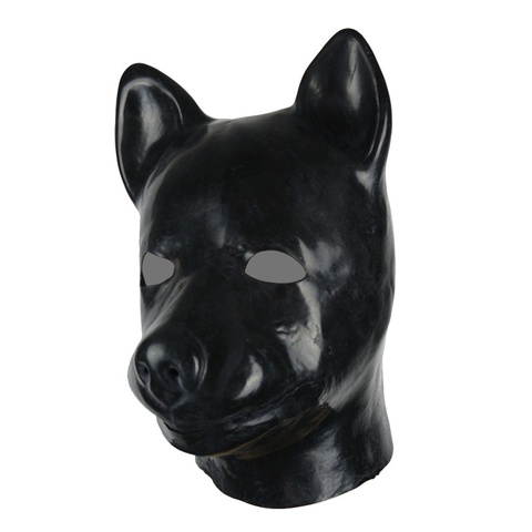 3D mould full head latex dog mask rubber hood unisex fetish latex dog BDSM slave hood bdsm bondage sm products mask hood sex toy ► Photo 1/4