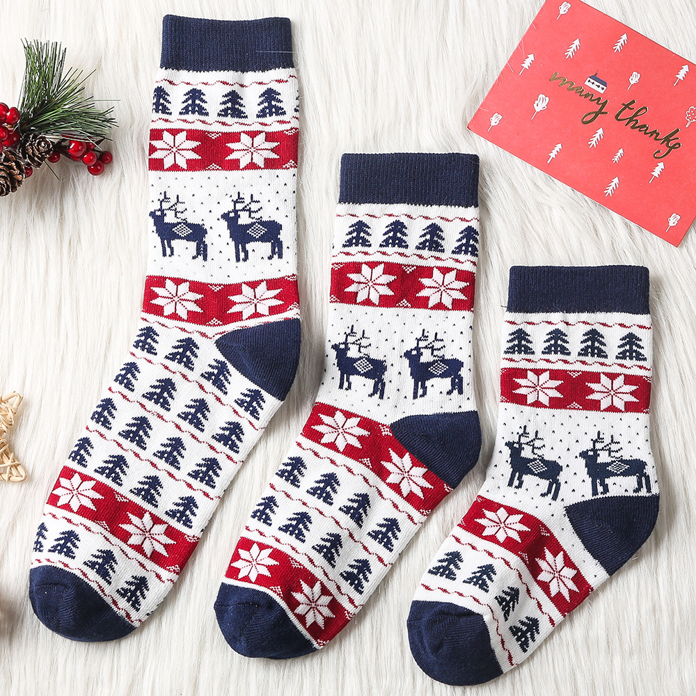 Buy Online New Family Matching Parent Child Christmas Socks Cotton Winter Autumn Xmas Baby Girls Boys Kids Socks Chaussette Bebe Alitools