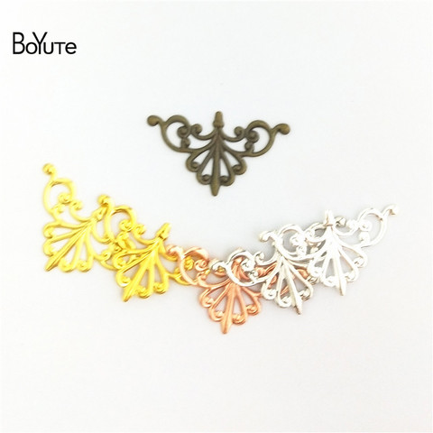 BoYuTe Filigree Wholesale (50 Pieces/Lot) 16*28MM Metal Brass Stamping Flower Filigree Findings Diy Jewelry Accessories ► Photo 1/6