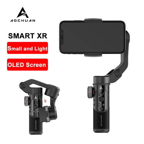 AOCHUAN SMART XR Handheld Gimbal Stabilizer 3 Axis Bluetooth OLED Stabilizer for Android IOS Smartphones VS MOZA MINI MX Snoppa ► Photo 1/6