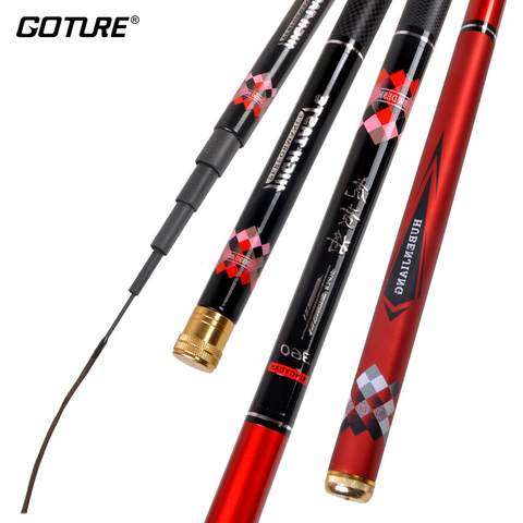 Goture  Super Hard 1:9 Power Stream Fishing Rod 3.6m 3.9m 4.5m 5.4m 6.3m High Carbon Telescopic Fishing Pole For Carp Trout ► Photo 1/6