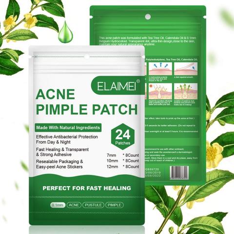 ELAIMI 24 patches/bag Invisible Acne Removal Pimple Patch Treatment Pimple acne Concealer Face Spot Scar Care Treatment Stickers ► Photo 1/6