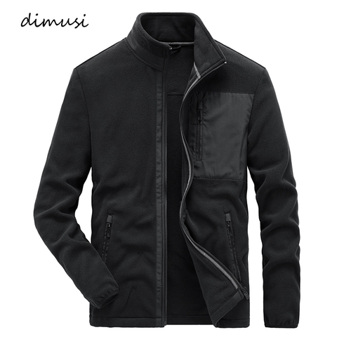 DIMUSI Men's Fleece Jacket Casual Outwear Man Polar Softshell Warm Coats Fashion Stand Collar Slim Fit Sweatshirt Mens Clothing ► Photo 1/6