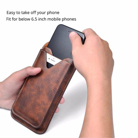 Belt clip leather case mobile phone case sports travel phone storage sports phone bag suitable for most mobile phones ► Photo 1/6