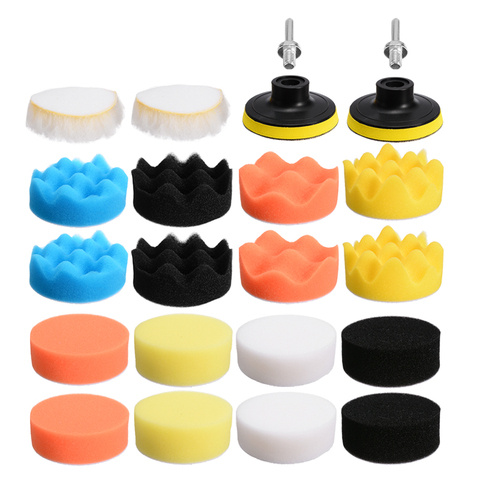 22pcs/set 75mm Car Polishing Sponge Foam Polishing Pads Set Polishing Wheel Removes Scratches Power Tools accessories ► Photo 1/6