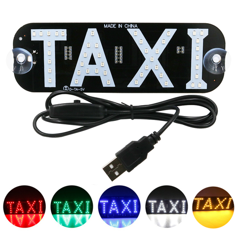 YSY 1pcs Taxi Led Car Windscreen Cab indicator Lamp Sign Blue LED Windshield Taxi Light Lamp 5V ► Photo 1/6