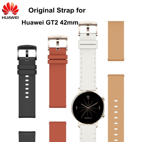 Original 20mm Replacement Leather Strap for Huawei GT 2 42mm Watch Band Honor Magic 2 42mm Silicon Band ► Photo 1/4