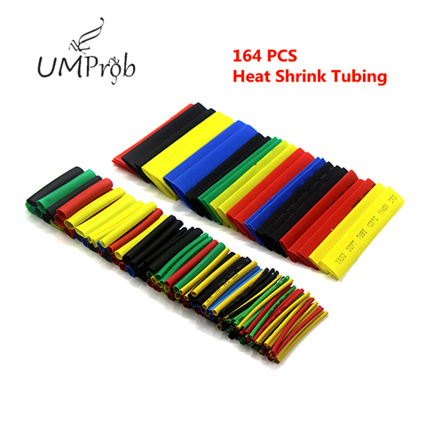 164Pcs Color Polyolefin Shrink Heat Shrinkable Tube Wire  Cable Insulation Sleeve Group/16~14AWG Male Female Bullet Connector ► Photo 1/6