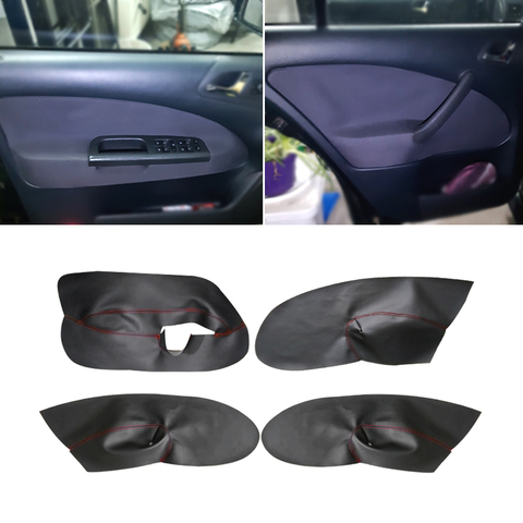 LHD For Skoda Octavia A4 MK1 1998 1999 2000 2001 2002 2003 2004 2005 2006 Microfiber Leather Car Door Armrest Panel Cover Trim ► Photo 1/6