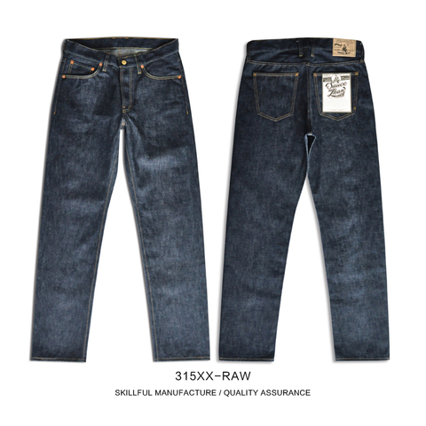 SauceZhan 315XX-RAW Mens Taper Jeans Jean Selvedge Mens Jeans Brand Raw Denim Men Jeans Unsanforized Denim Selvedge Denim ► Photo 1/5
