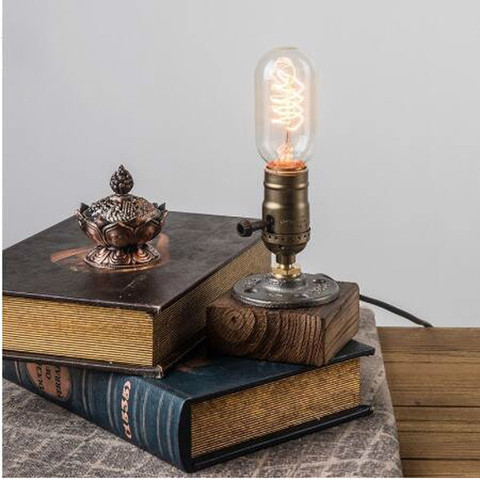 Vintage Desk Light Wood Table Lamp Romantic Modern Dimmable Desk Lamp Home Romantic Reading Lamp Office Light Edison For Study ► Photo 1/6