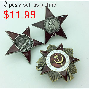 BADGE USSR Order of the Red Star Award Russian WWII Medal Rare dark color Soviet 3styles  ► Photo 1/6