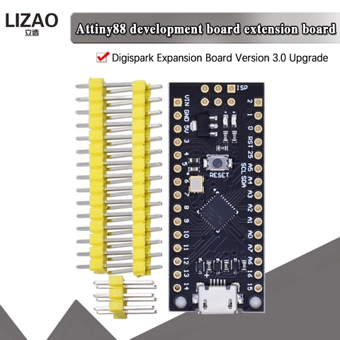 ATTINY88 micro development board 16Mhz /Digispark ATTINY85 Upgraded /NANO V3.0 ATmega328 Extended Compatible for Arduino ► Photo 1/6