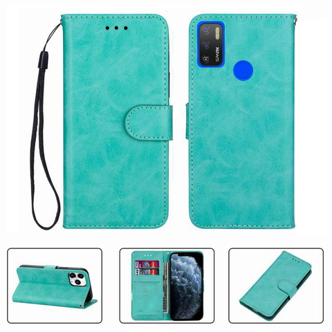 For Tecno Spark 5 Air  Spark5 5Air  KD6a Wallet Case High Quality Embossing Flip Leather Shell Phone Protective Cover Funda ► Photo 1/6