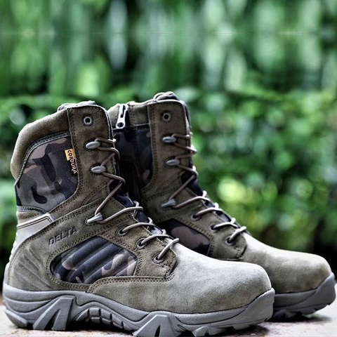 Men Desert Tactical Military Boots Mens Work Safty Shoes Special Force Waterproof Army Boot Lace Up Combat Ankle Boots Big Size ► Photo 1/6