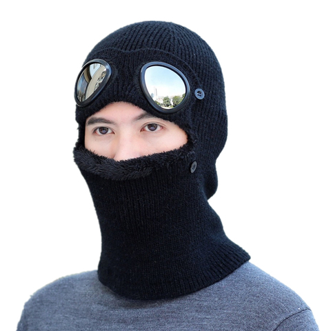 Windproof Knitted Cap Keep Warm Knitted Skullies Fashion Balaclava