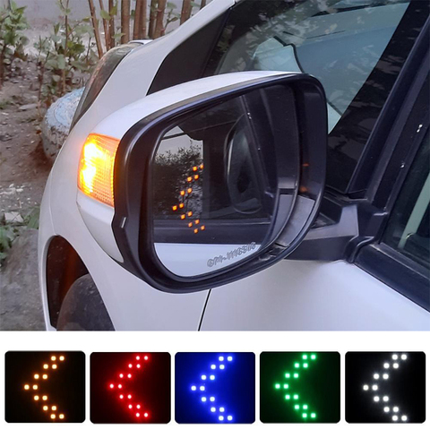 2Pcs 14 SMD LED Arrow Panel Car LED Rearview Mirror Light For Ford Focus 2 3 MK2 Fiesta Ranger Fusion Mondeo 4 MK4 Kuga Transit ► Photo 1/6