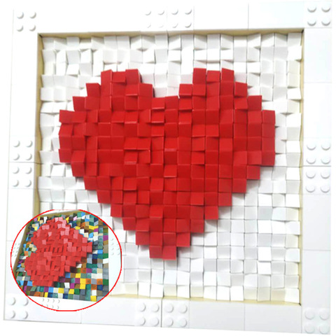 1000 pcs Love Building Block Pixel Painting Compatible With  Lovers Creative Gift Ritual Sense Heart-shaped  Assembled Toy ► Photo 1/6