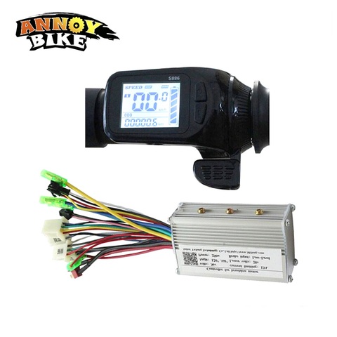 24V36V48V 250W350W500W Electric Bike Controller Ebike S886 LCD Display Thumb Throttle Ebike Controller Electric Bike Scooter ► Photo 1/5