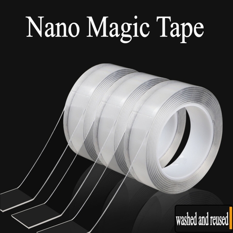 1/2/3/5Meter Nano Tape Double-Sided Adhesive Tape Transparent NoTrace  Reusable Waterproof Self Adhesive Anti-slip Tape Wall Glue - AliExpress
