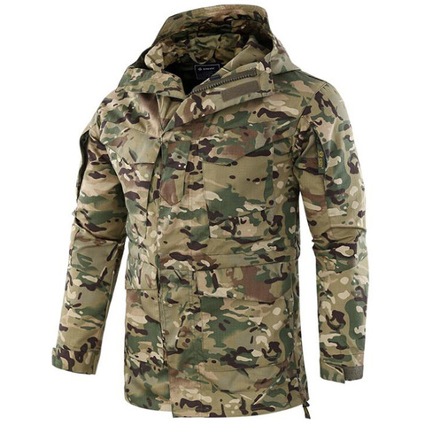 Military Tactical Camouflage Jacket Outdoor Waterproof Hooded Windbreaker Coat Mens Bomber Jackets Hunting Camping Clothing ► Photo 1/6