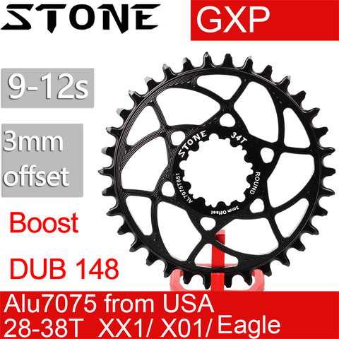 Stone Chainring Direct Mount Round for Sram Boost 148 GXP 3mm Offset X9 X0 XX1 X01 30t 32 34t 36 38TChainwheel  3 mm 28t ► Photo 1/6