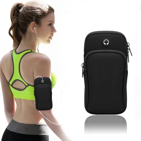 Universal Sport Armband Bags Running Jogging Gym Arm Band Outdoor Sports Arm Wrist Belt Cell Phone Pouch Phone Case Cover Holder ► Photo 1/6