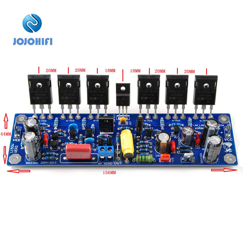 L150W Class AB DC +/- 45V 200W8R  (+-60V) 400W  4R  (+-60V) MONO AMP Amplifier Finished Board w/6pcs 200W MOSFET IRFP250 FET ► Photo 1/6