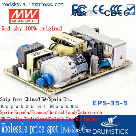 Steady MEAN WELL EPS-35-5 5V 6A meanwell EPS-35  35W Single Output DC stabilized switching power supply PCB Replace PS ► Photo 1/6