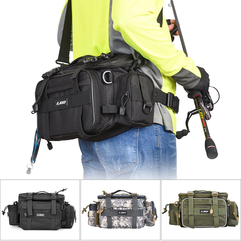 Lixada Fishing Tackle Bag Fishing Gear Storage Bag Organizer Waist Bag  Messenger Bag Handbag 