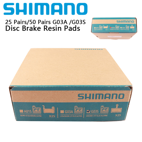 25 Pairs/50 Pairs Original SHIMANO G03A G03S MTB Disc Brake Resin Pads For BR-M9000/M9020/M987/M985/M8000/M785/M7000/M6000/M675 ► Photo 1/6