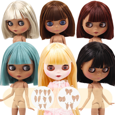 ICY DBS Blyth doll No.2 WHITE and Black skin joint body oily straight hair 1/6 BJD special price toy gift ► Photo 1/5