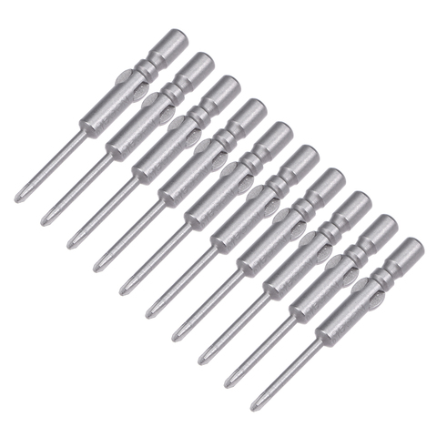 uxcell 10 Pcs 4mm Shank 40mm Length 1.6mm Phillips PH00 Magnetic S2 Screwdriver Bits ► Photo 1/5