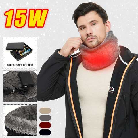 USB Charging Electric Scarf 15W 55 Constant Temperature Heating Neck Wrap For Outdoor Skiing Hike with Battery Case Washable ► Photo 1/6
