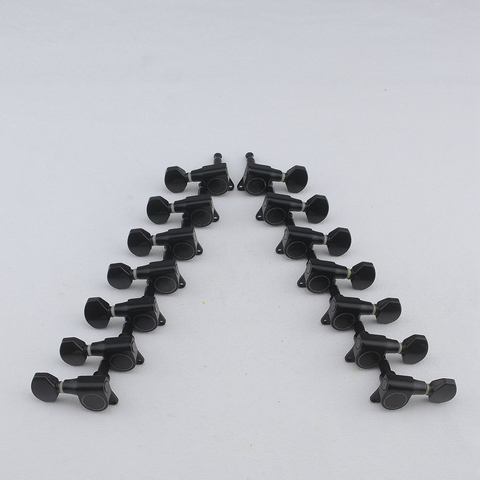 1 Set 6/7/8 Strings  Guitar Machine Heads Tuners  Black With Screw  (#1284) Guitar Parts MADE IN KOREA ► Photo 1/6